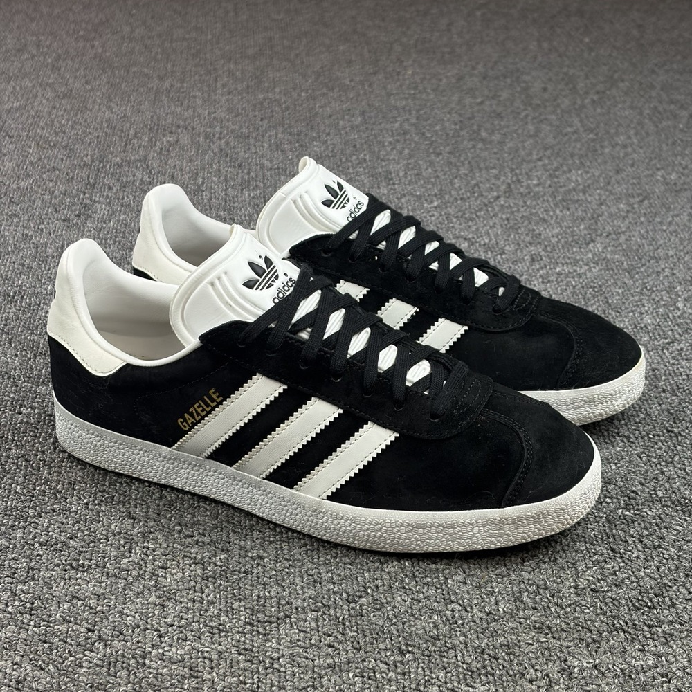 Adidas Originals Gazelle Black White Suede Sneakers Men's Size 7.5 BB5476